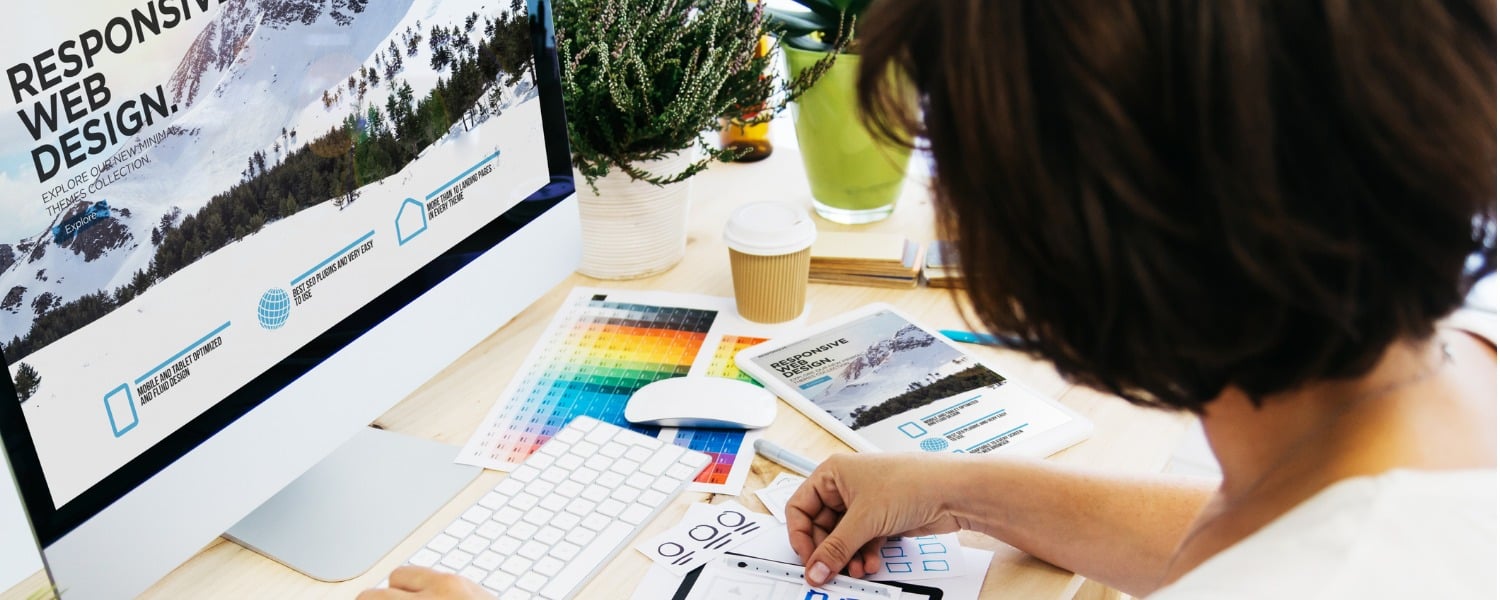 Landing Page Service | Landing Page Design Service | Woman Designing Landing Page