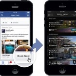 Facebook ad with book now button