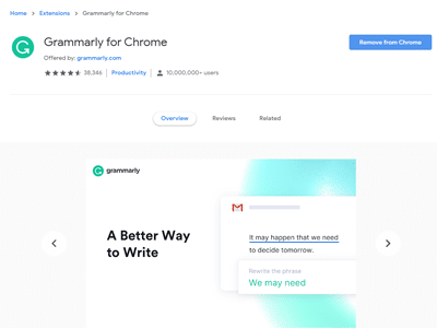 chrome extension grammarly