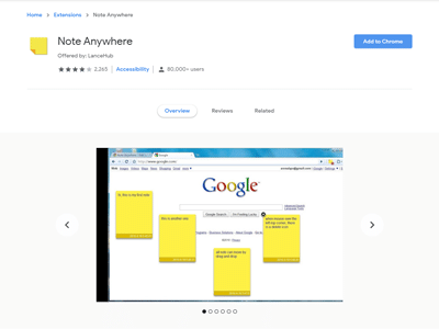 note anywhere - one of the best seo chrome extensions