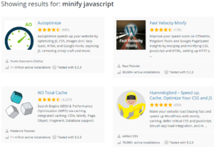 wordpress plugins for javascript minification